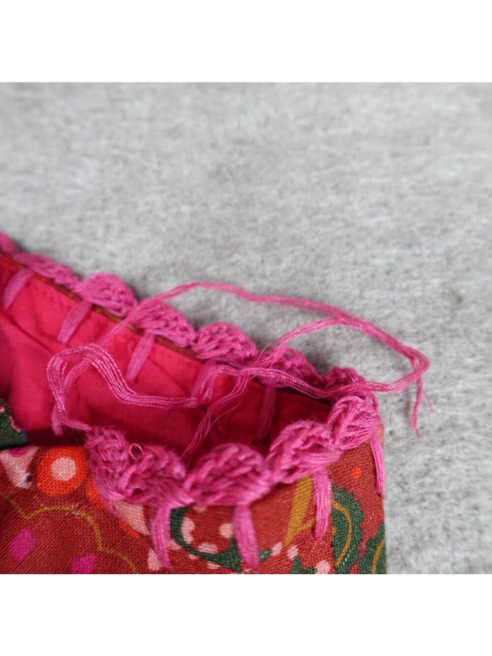 Farm Rio Womens Dress Medium Red Paisley Linen Blend NEW READ - Picture 4 of 15